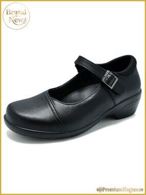 Mary Jane Shoes with Arch Support Classic Buckle Strap Low Heel